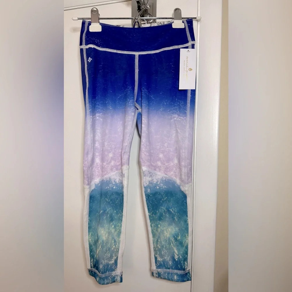 NWT Spiritual Gangster Blue Purple White Leggings XS/S